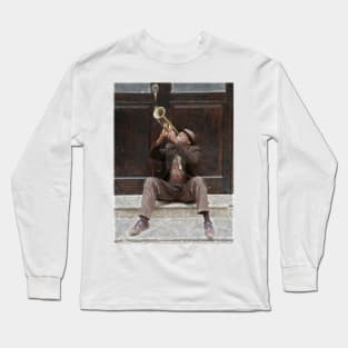 Trumpeter in Havana in Cuba Long Sleeve T-Shirt